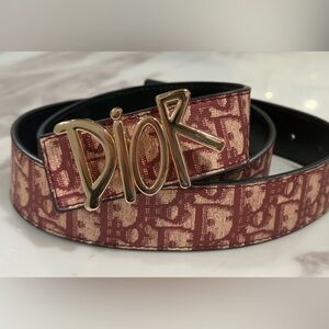 Dior Black Leather Belt